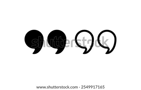 Quote icon set. Vector illustration.