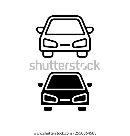 Car icon set. Vector illustration.