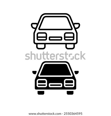 Car icon set. Vector illustration.