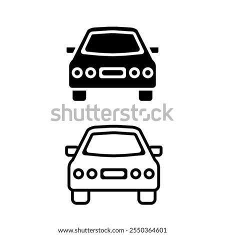 Car icon set. Vector illustration.