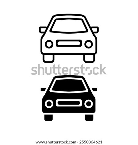 Car icon set. Vector illustration.