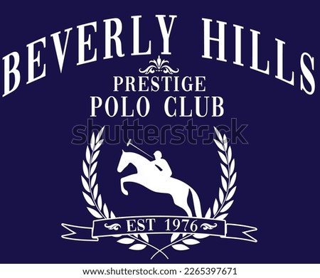 Beverly Hills Polo Club Vector Graphic T-shirt Design