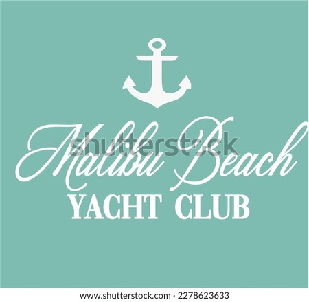 Yacht Sailor Club  sea Nautical Varsity College colleigiate teams sail health USA Trending Anchor fashion Graphic Tee t-shirt logo slogan graphic artwork typography  badge emblem crest Hamptons Monaco