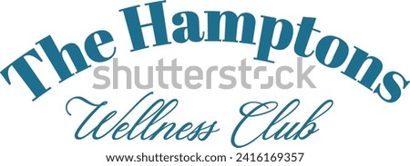 Health Club Wellness Club Varsity College The Hamptons Malibu California luxury USA Trending Script Slogan Whreaf Graphic Tee t-shirt apparel Fashion logo artwork typography tote badge emblem crest 