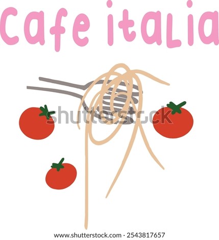 Pasta lover cute italia spaghetti ciao bella artwork graphic foodie