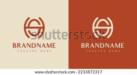 Letter HS or SH Oval Logo, suitable for any business with HS or SH initials. Stock fotó © 