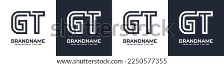 Letter GT or TG Global Technology Monogram Logo, suitable for any business with GT or TG initials.