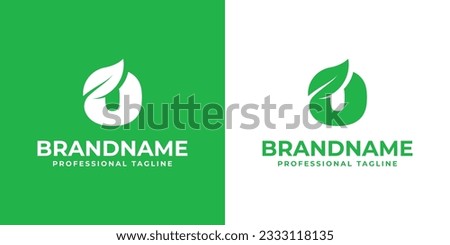 Letter O Leaf Logo, suitable for business related to leaf, nature, plant, ecology, or environment with O initial.