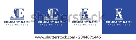 Letter EA and AE Pillar logo, suitable for business with AE or EA related to Pillar.