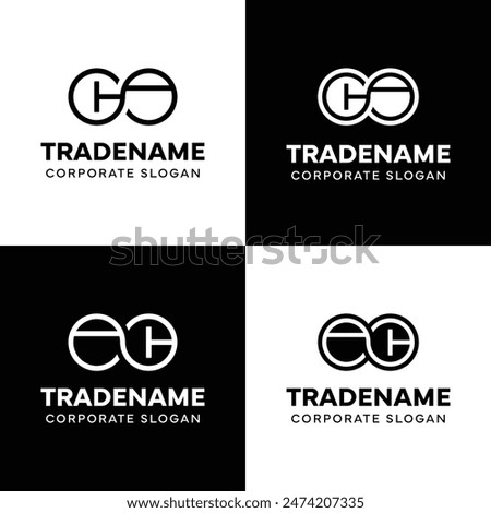 Letters CI and IC Infinity Logo, suitable for business with CI or IC related to Eternity