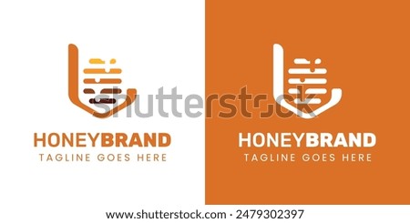 Letter L Honey Logo, Perfect for Beekeeping and Honey Producers