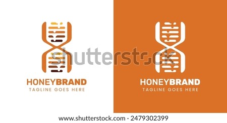 Letter X Honey Logo, Perfect for Beekeeping and Honey Producers