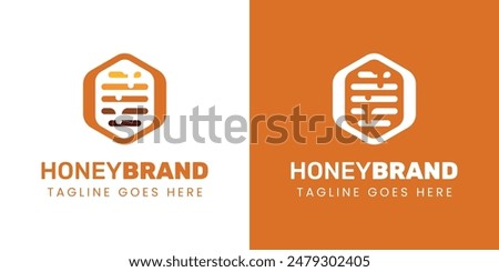 Letter O Honey Logo, Perfect for Beekeeping and Honey Producers