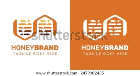 Letter N Honey Logo, Perfect for Beekeeping and Honey Producers