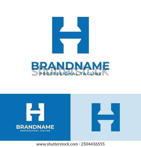 Square H Logo, suitable for any business with H initial