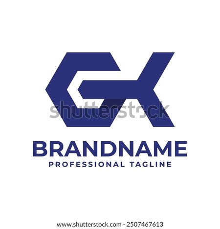 Letters GK Hexagon Logo, suitable for any business with KG or GK initials