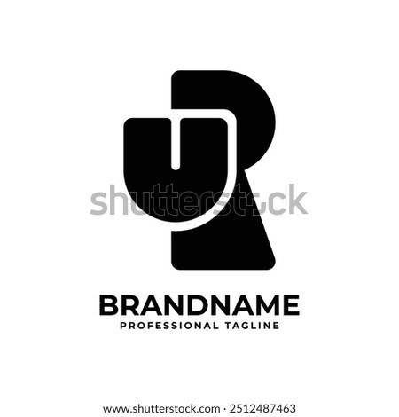 Letters UR Monogram Logo, suitable for any business with UR or RU initials