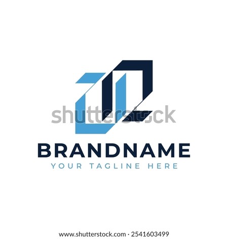 Letter AE or U2 Ambigram Logo, suitable for any business with AE EA 2U or U2 initials