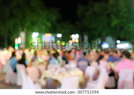 Blur night outdoor party