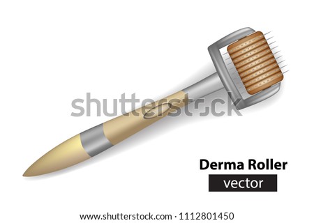 Derma roller or Meso-roller.  Roller for mesotherapy. Vector illustration