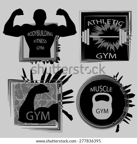 Logos for sport athletic club. Set of different sports and fitness logo templates. Gym logotypes.