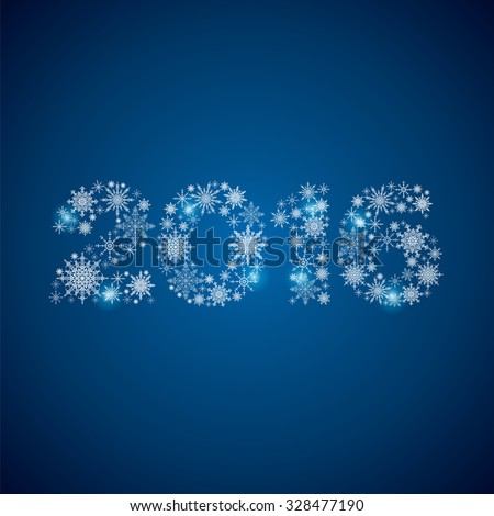 Stock Snowflakes 2016 New Year Background Blue Stock Vector Illustration 328477190 : Shutterstock