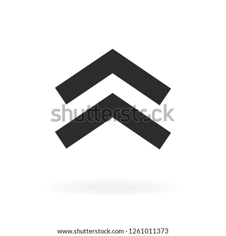 Vector scroll pictogram isolated on background for instagram stories design. Swipe up icon. Arrow up logo for blogger, web, ui. 10 eps