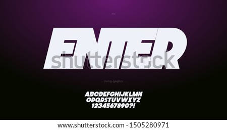 Vector font slanted bold style modern typography for infographics, motion graphics, video, promotion, decoration, logotype, party poster, t shirt, book, animation, banner, game, printing. 10 eps