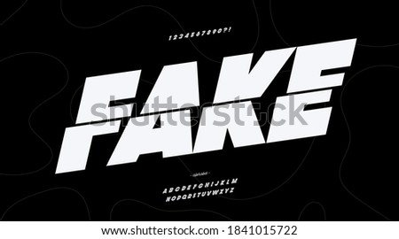 Vector fake font bold style white color modern typography for infographics, motion graphics, video, , t shirt, book, animation, printing. 10 eps