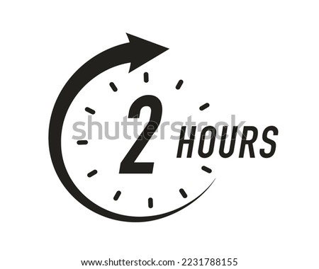 2 hours timer vector symbol black color
