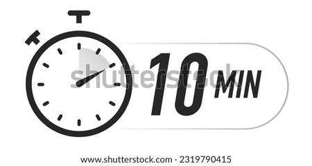 Timer icons 10 minutes vector black color