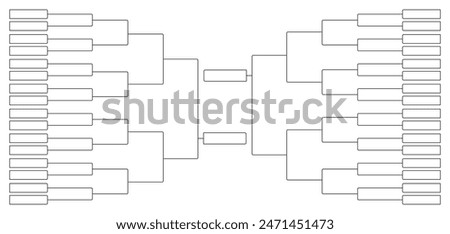 64 Team Tournament Bracket Championship Template