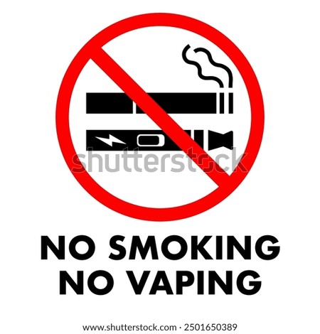 No smoking no vaping prohibition sign