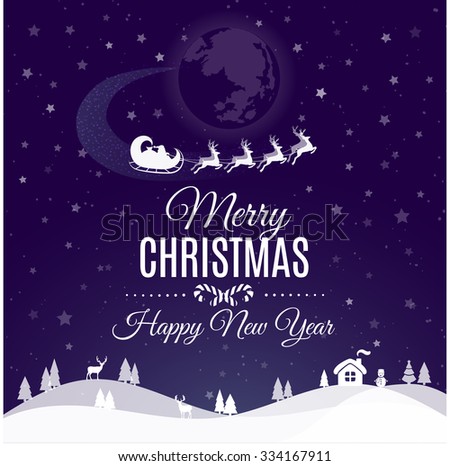 Greeting Christmas Card Stock Vector Illustration 334167911 : Shutterstock