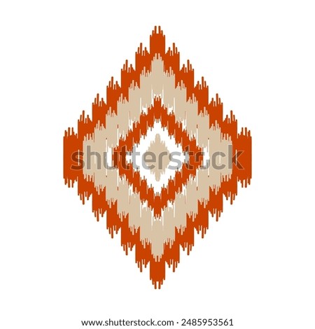 Ikat ethnic pattern art. American, Mexican style. Background Aztec tribal ornament. Design for fabric, clothing, textile, logo, symbol.