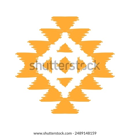 Ikat ethnic pattern art. American, Mexican style. Background Aztec tribal ornament. Design for fabric, clothing, textile, logo, symbol.