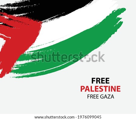 Palestine texture flag design. Free Palestine the boy stand with flag Vector illustration background. Pray for Palestine flag wallpaper, flyer, banner, t-shirt, post vector illustration