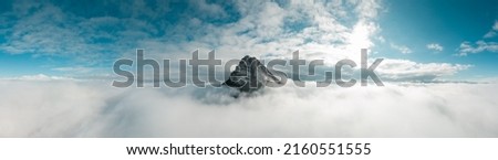 Similar – Image, Stock Photo Spectacular landscape of mountain ridge and blue sky