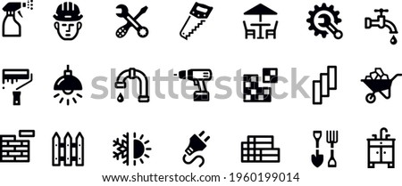 hardware store icons vector design 