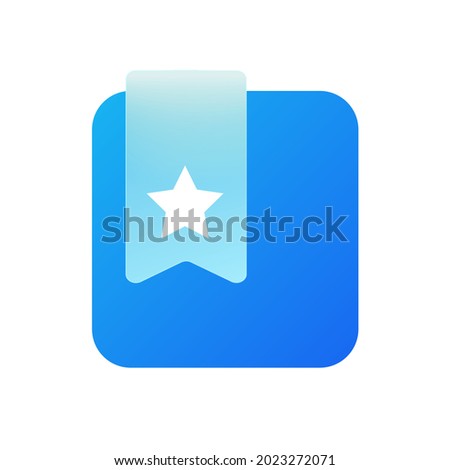 Vector modern trend icon in the style of glassmorphism with gradient, blur and transparency. favorites or bookmarks symbol and icon