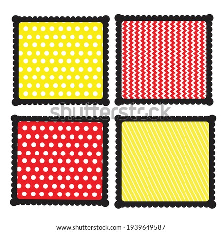 polka dot and stripes theme background pattern set