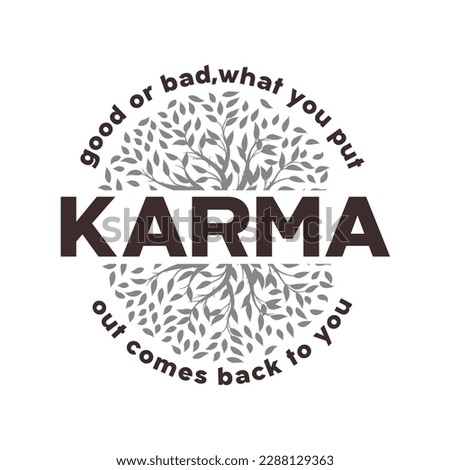 karma typography calligraphy symbol vector illustration svg printable cuttable file