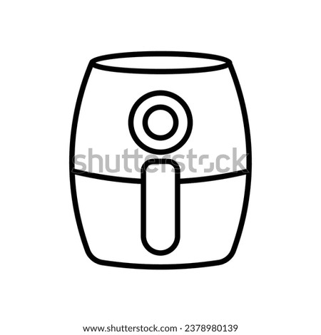 Air fryer icon isolate white background vector stock illustration