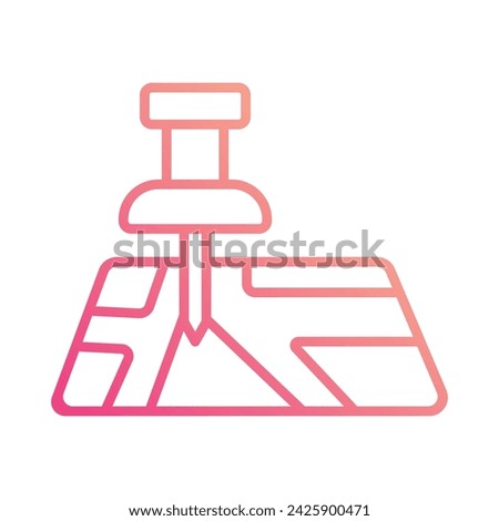 Location Pin icon isolate white background vector stock illustration