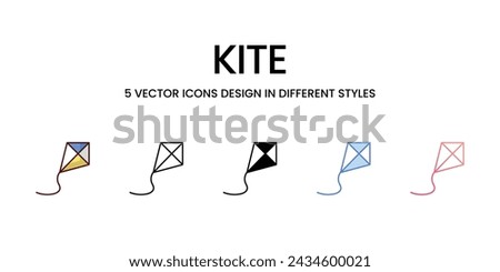 Kite icons. Suitable for Web Page, Mobile App, UI, UX and GUI design.