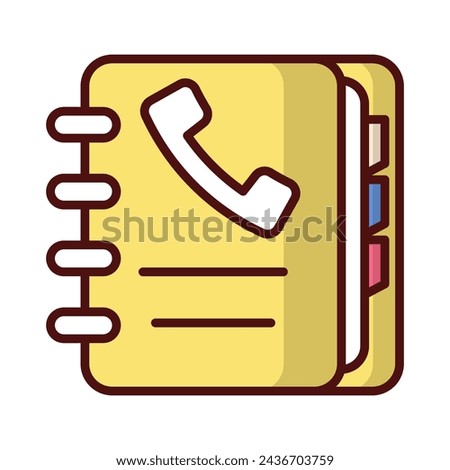 Phonebook icon vector, stock illustration