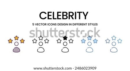 Celebrity Icons different style vector stock illustration