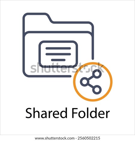 Shared Folder Vector icon stock illustration