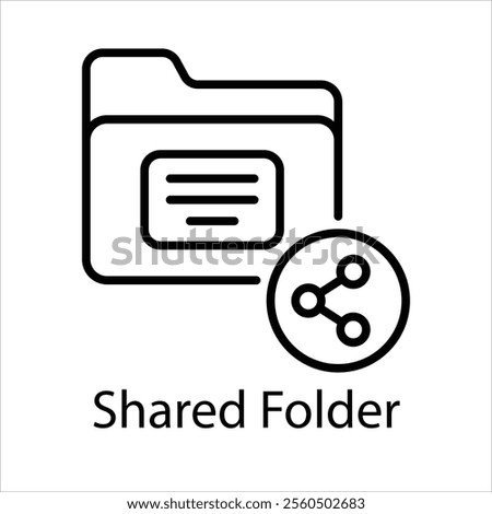 Shared Folder Vector icon stock illustration