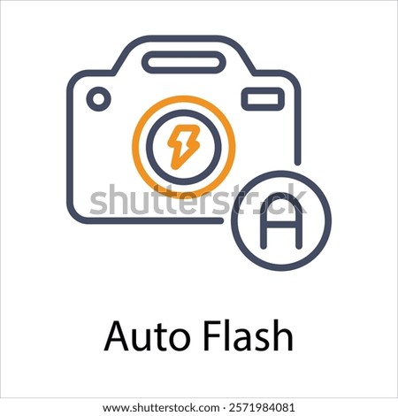 Auto Flash Vector icon stock illustration